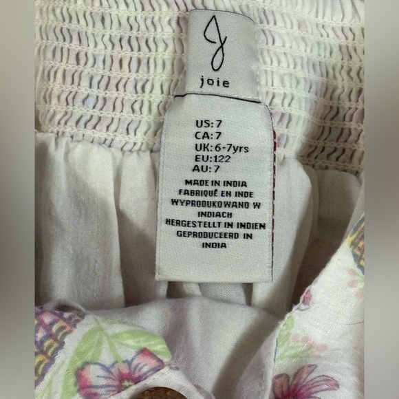 JOIE Butterfly Print Sundress with Button Details size:7 - Picture 6 of 7